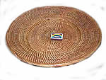 rattan tray round 40cm with lip 